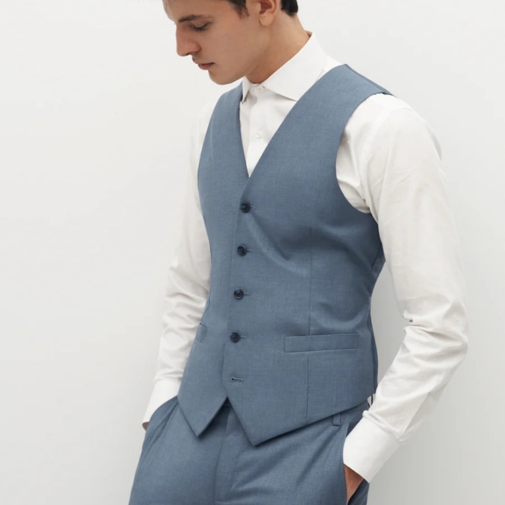 The Groomsman Suit Vest, Light Blue Classic Formal Special Occasion